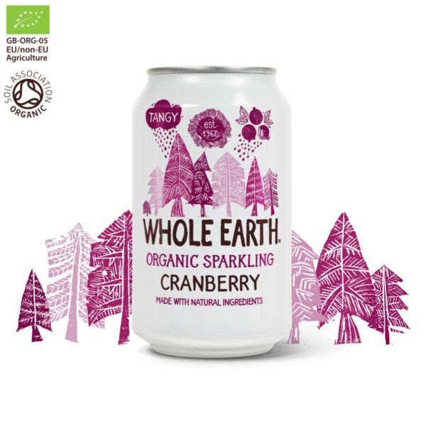 Whole Earth Organic Sparkling Cranberry Drink 330 ml