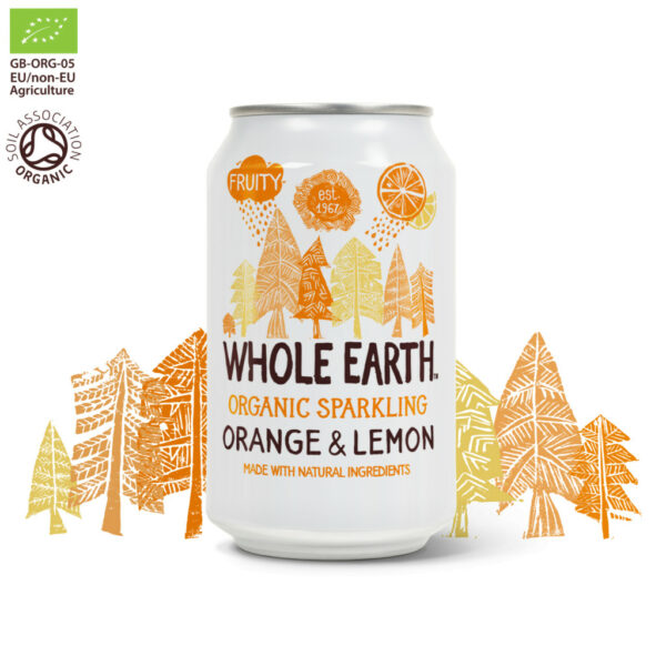 Whole Earth Organic Sparkling Orange & Lemon Drink 330ml