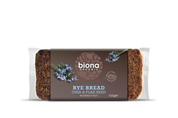 Biona Rye Bread with Chia & Flax 500 gr