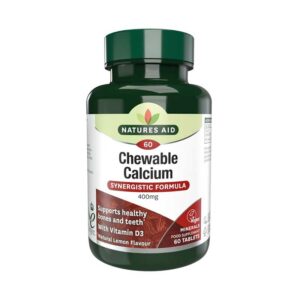 Natures Aid – Calcium (Chewable) 400mg with Vitamin D3 60 tablets
