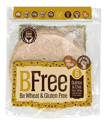 BeFree Quinoa & Chia Seeds Wraps 6 x 42 gr Gluten Free