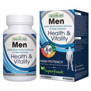Natures Aid – Men Health & Vitality Multi-Vitamins & Minerals 30 capsules