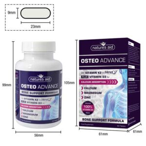 Natures Aid – OsteoAdvance with MenaQ7 60 tablets
