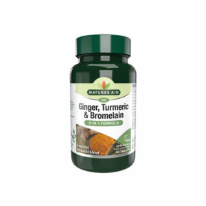 Natures Aid – Ginger, Turmeric & Bromelain 60 tablets