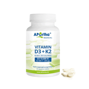 Aportha – Vitamin D3 10’000iu + K2 356 vegetarian tablets