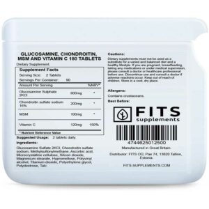 Fits – Glucosamine, Chondroitin & MSM 180 tablets