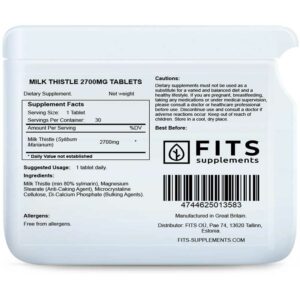 Fits – Milk Thistle 2700mg 30 tablets