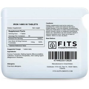 Fits – Iron 14mg 90 tablets