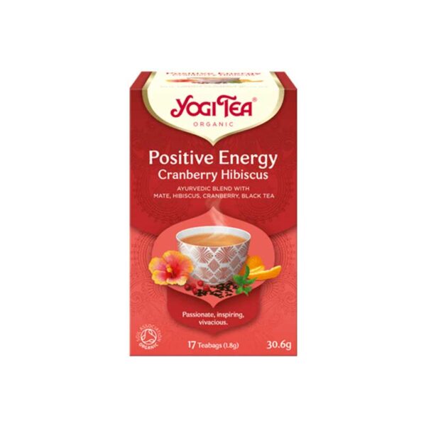 Yogi Tea – Positive Energy – Cranberry & Hibiscus 17 tea bags