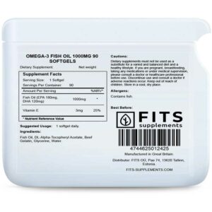 Fits – Omega-3 Fish Oil 1000mg 90 softgels