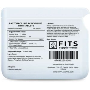 Fits – Lactobacillus Acidophilus 50mg 90 tablets
