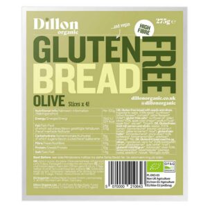 Dillon Organic – Olive Gluten Free Bread 350gr