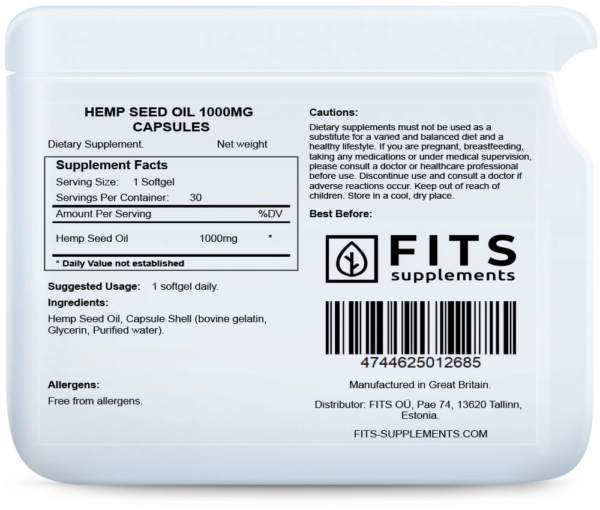 Fits – Hemp seed oil 1000mg 30 capsules